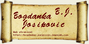 Bogdanka Josipović vizit kartica